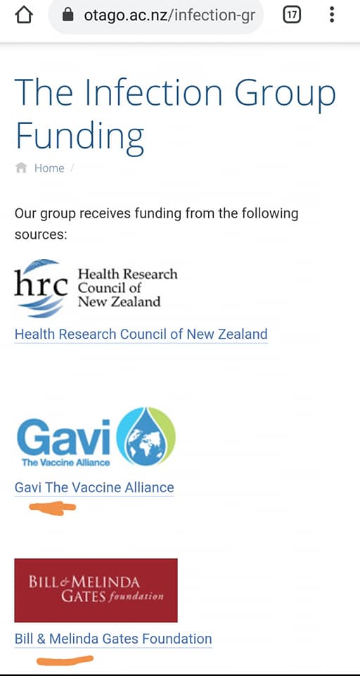 Infection group funding