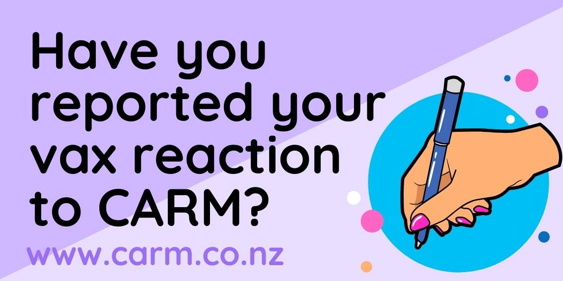 Have you reported your vax reaction to CARM?